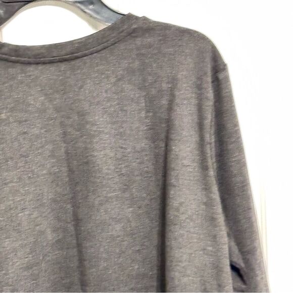 Anne Klein | Women’s Dark Grey Sweatshirt Pullover Top White Sheer Trim Size XL - Picture 14 of 15